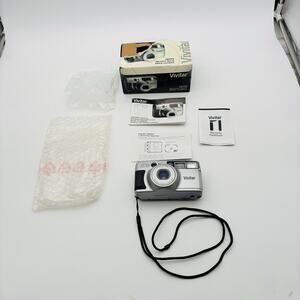 VIVITAR 357PZ QUARTZ DATE 35mm POINT & SHOOT FILM CAMERA Tested Works With Box